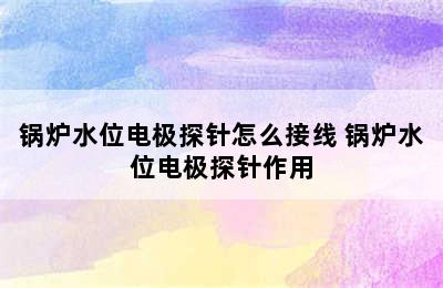 锅炉水位电极探针怎么接线 锅炉水位电极探针作用